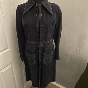 Women's Black Button-Up Coat